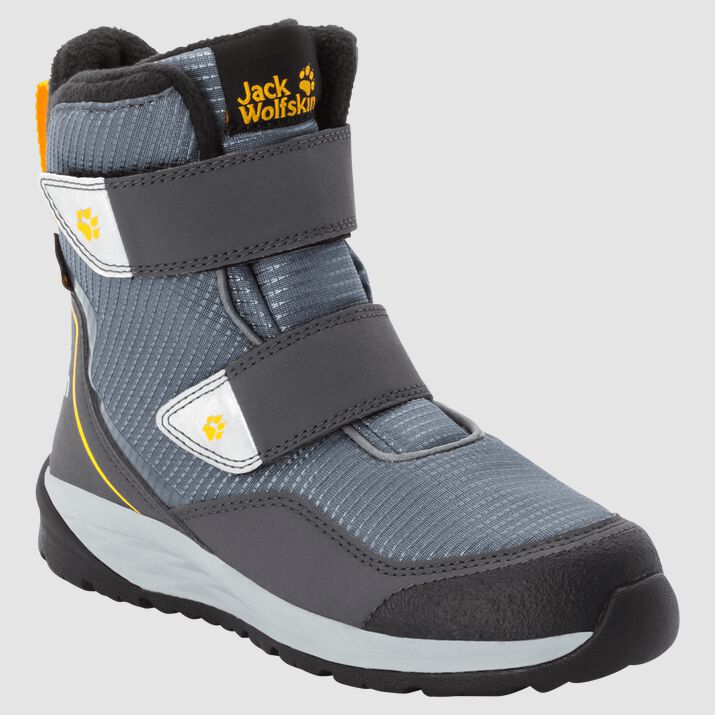 Jack Wolfskin Kids Polar Bear Texapore High Vc Waterproof Boots Grey/Yellow 517894OMC